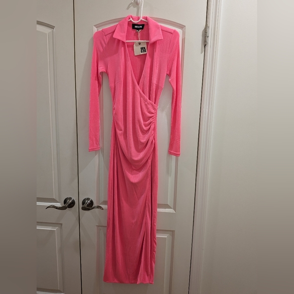 7. NWT SER.O.YA ELM DRESS IN NEON PINK - Picture 5 of 7